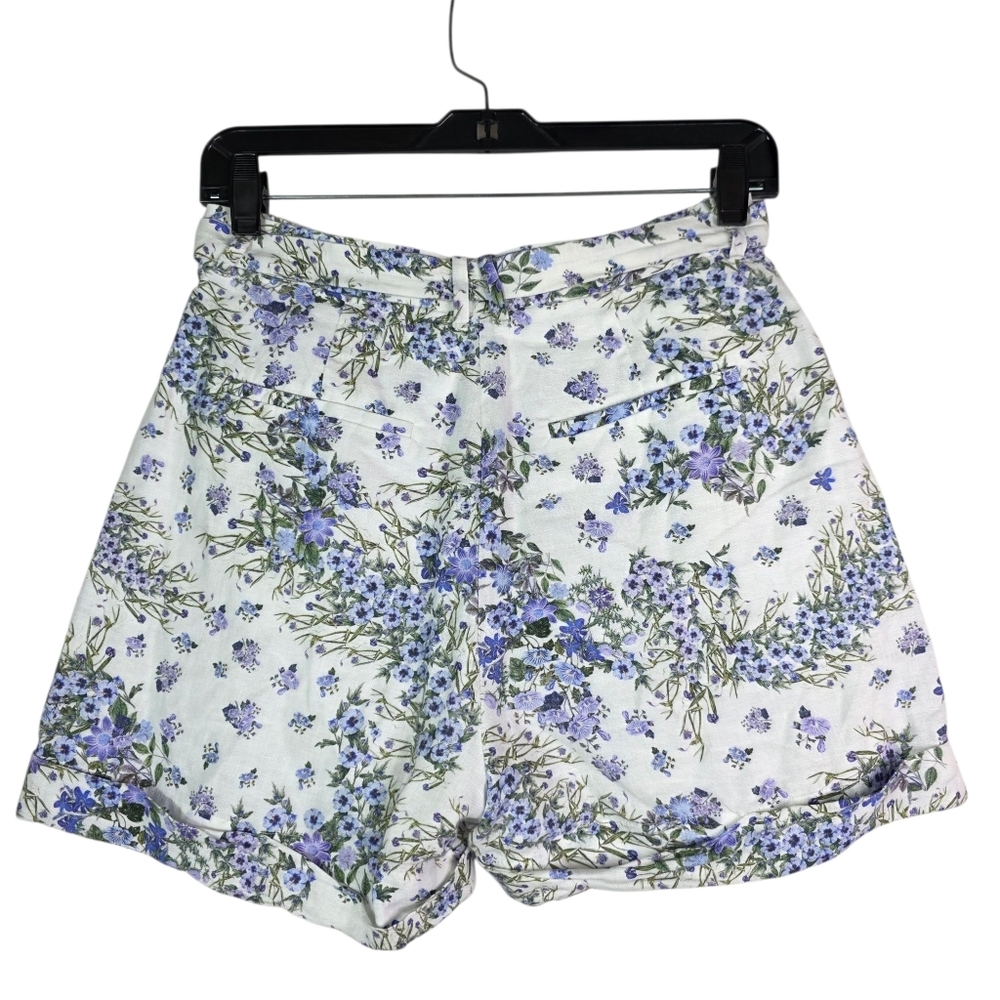 & Other Stories White Floral High Waist Belted Shorts - Picture 4 of 15